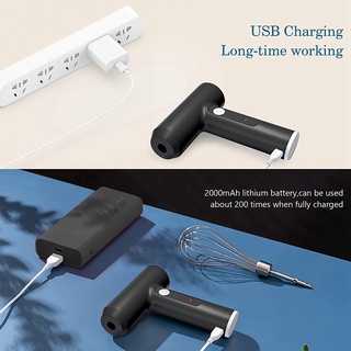 Mezclador de mano de alta calidad inalámbrico eléctrico, recargable por USB, para hornear, para huevo MYGB (3)