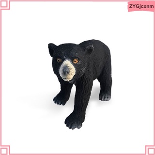 4x pvc negro oso estatuilla estatuas hogar escritorio decoración accesorios regalo (6)