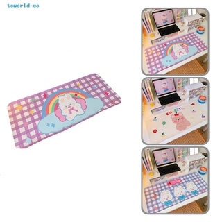 toworld Durable Mouse Pad Cute Bear Bunny Gaming Mouse Mat Wear-resistant for Student