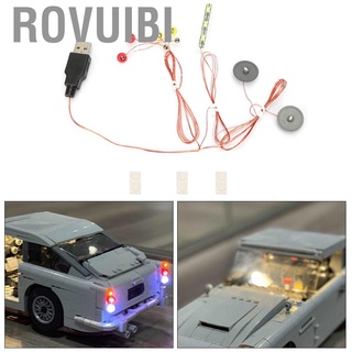 Rovuibi Accesorios para Juguetes de Bloques Construcción Tiras Luz USB + Ensamblar Piezas Compatibles Juguete 10262