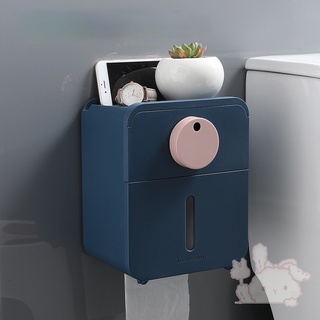 caja de almacenamiento de baño impermeable sin perforar hogar estante de almacenamiento de pañuelos montado en la pared soporte de papel higiénico