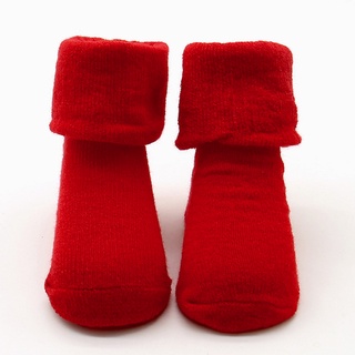 Baby Kids Girls Comfortable Solid Cute Cotton Sock Slippers Warm Ankle Socks