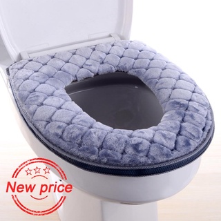 asiento de inodoro suave y grueso de pelo largo con cremallera cálida tipo cubierta universal para inodoro h2y1