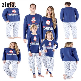 Pijamas de algodón de navidad Santa niños bebé adultos ropa de dormir ropa de dormir impreso ropa de hogar familiar pijamas