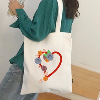 Love Tote Bag lona mercado bolsas ecológicas bolsa de comestibles 9865