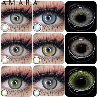 amara 1 par de lentes de contacto coloridos serie yucca decoración de ojos lente comestics
