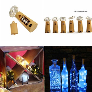 Spl 15/20 LED botella de vino corcho luces de alambre plateado para boda Festival decoración de fiesta (2)