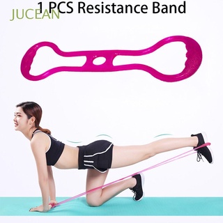 JUCEAN 1 PCS Pull Strap Elastic Stretch Traning Belt Resistance Band Portable Flexibility Training Strap Silicone 8 Shaped Yoga Pilates Body Building/Multicolor