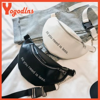 Yogodlns Simple carta bolsa de pecho para las mujeres de moda deportes niñas bolso de hombro