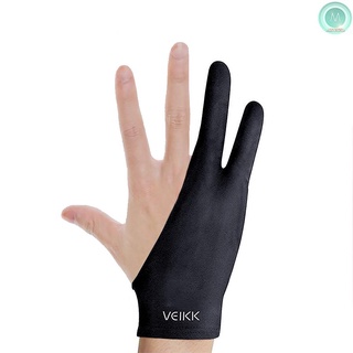 Rx VEIKK guante de dibujo de dos dedos guante de dibujo ligero a prueba de sudor suave guante para VEIKK gráficos Tablet Monitor gráfico