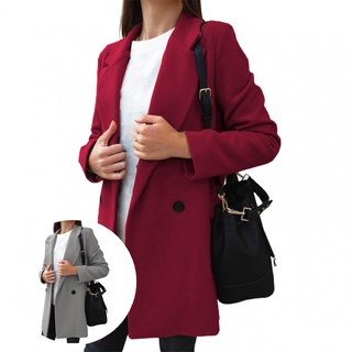 heworldwel business blazer casual mujeres abrigo turn-down cuello para el trabajo