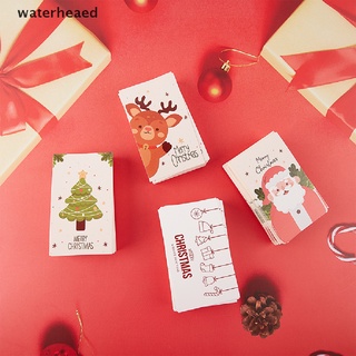(waterheaed) 50pcs tarjetas de regalo feliz navidad tarjeta de felicitación para año nuevo lindo diseño en venta