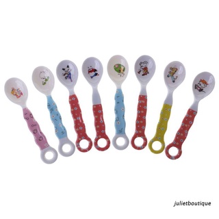 jul: cuchara de bebé para recién nacido, alimentación de alimentos, cucharas de grado alimenticio, duraderas, seguras, antideslizantes, de color aleatorio