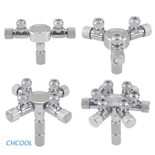chcool aleación de aluminio acuario multi way co2 distribuidor divisor de aguja válvula de retención de la válvula de burbuja contador para solenoide