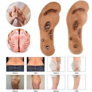 Bs 1 par de plantillas para el cuidado de los pies/acupresión/adelgazante/almohadilla magnética para zapatos de masaje
