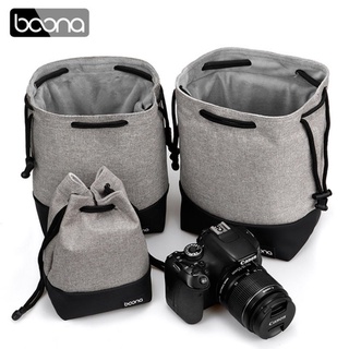 Baona contraste Color DSLR bolsa de cámara impermeable Oxford cubierta de tela lente cordón bolsa espesar proteger caso