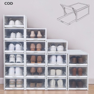 [cod] caja de almacenamiento transparente para zapatos, cajón apilable, organizador caliente