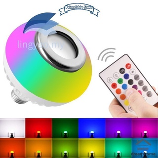 [DH] Altavoz Bluetooth LED Bombillas De Luz Control Remoto Inalámbrico RGB Lámpara De Música Para El Hogar