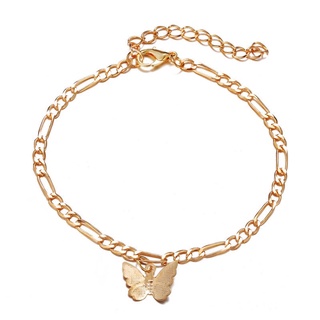 Dang Simple oro mariposa cadena tobilleras para las mujeres Vintage verano playa tobillera cuentas de tobillo pulsera pie regalos joyería