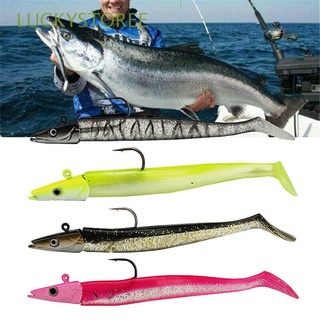 LUCKYSTOREE 4PCS Savage Saltwater Sea Fishing Tackle Gear Bass Wrasse Soft Shad Lure Fishing Tackle Bait Cod Pollock Jigging 12cm/16g T tail Lead Jig Head