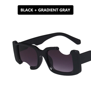 (JIUERBA) Gafas de sol Gap de estilo retro occidental para mujer Tonos rectangulares de color caramelo para mujer (5)