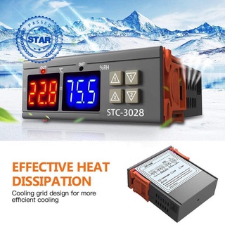 Stc-3028 AC110-220V Dual LED temperatura humedad controlador termostato W1M6 nuevo F0N4