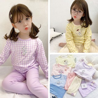 Primavera Otoño Niños Niñas Ropa De Dormir Conjuntos Cómodo Caliente Pijamas Conjunto
