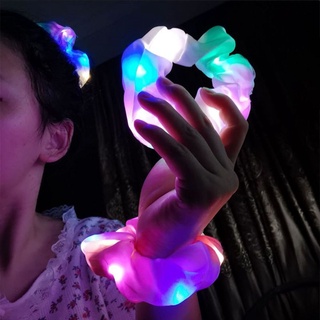 SALUBRATORY Women Girls Fashion LED Luminous Hairband Clothing Accessories Elastic Hair Bands Elastic Hair Bands Ladies Headwear Headress Ponytail Holder Hair Ties Ropes Hair Ring/Multicolor (7)
