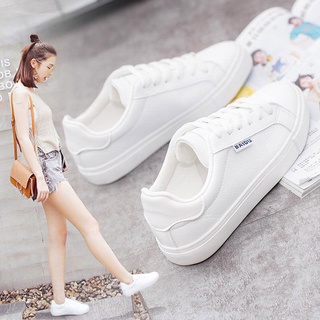 2022 Primavera Otoño Todo-Partido Básico Blanco Zapatos Femeninos Estudiantes Versión Coreana Plana Casual Solo Zapatillas De Deporte