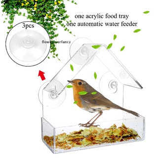 ffco - alimentador de pájaros de acrílico para ventana y alimentador automático
