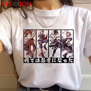 Naruto Akatsuki Itachi Kakashi Uchiha Verano top Mujer grunge ulzzang kawaii Camiseta Ropa harajuku tumblr
