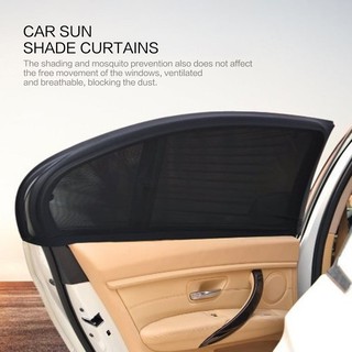 [Sun] 2 pzs cortina de malla de protección UV para ventana trasera lateral del coche parasol