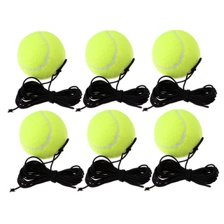 Juego De 6 Bolas De goma Elástica Para tenis/pelota De entrenamiento Para práctica interior al aire libre
