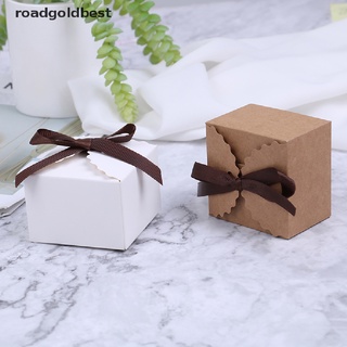 rgb 10pcs vintage retro blanco y kraft caja de papel de boda favor caja de regalo con cinta mejor (1)