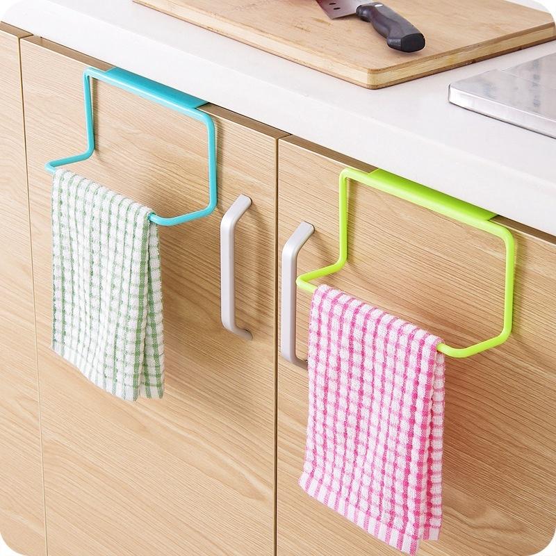 Armario de cocina para puerta, barra de toallas, percha de tela, barra de toallas, multiusos