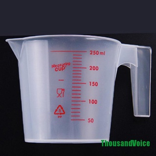 (Milvice) Taza De medición De Plástico Transparente De 250ml con boquilla líquida/herramientas De cocina