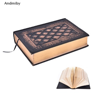[Andmiby] Retro Vintage Journal Diary Notebook Leather Blank Sketchbook Paper Hard Cover, QMT