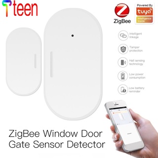 tteen Tuya ZigBee Smart Window Door Gate Sensor Life App Home Security Sistema De Alarma