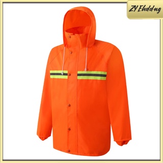 chaqueta de lluvia con capucha para hombre a prueba de viento e impermeable ligera (chaqueta y traje de pantalón) (7)