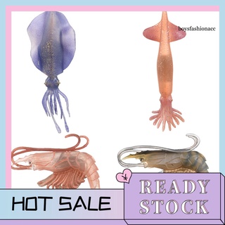 Bbe - alta simulación de camarones calamar océano Animal modelo figura decoración de mesa juguete de niños