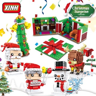 Lego Navidad Santa Claus Muñeco De Nieve Alce Juguetes Bloques De Construcción Montaje