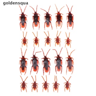 [goldensqua] 20 piezas de simulación realista modelo de cucaracha cucaracha roach bug juguete divertido truco broma [goldensqua]