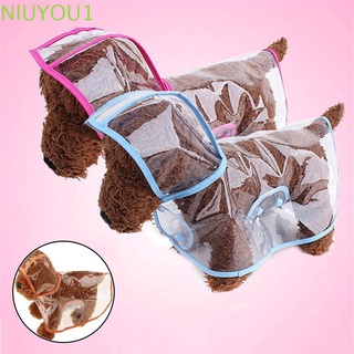 NIUYOU Outdoor Clothes Pet Jumpsuit Jacket Breathable Hoody Dog Raincoats Sunscreen Transparent Waterproof Pet Supplies PU/Multicolor