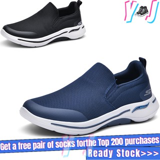 Skeches 2021 nuevas zapatillas de deporte ultraligeras de los hombres volando zapatos de malla tejida transpirable Popular zapatos de los hombres antideslizantes resistentes al desgaste zapatos Slip-on