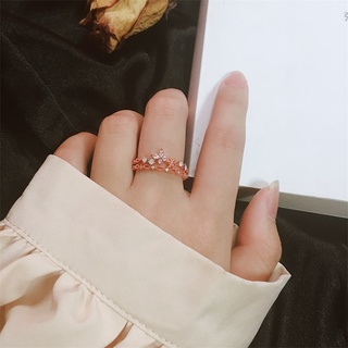 1pc moda incrustaciones de circonita anillo de oro rosa/anillos abiertos ajustables coloridos/anillo de dedo fino liso fino/anillos de fiesta elegantes/regalos encantadores joyería para amigos