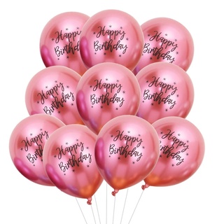 1pc 12 pulgadas de látex cromado metálico feliz cumpleaños globo fiesta favor decoración (6)