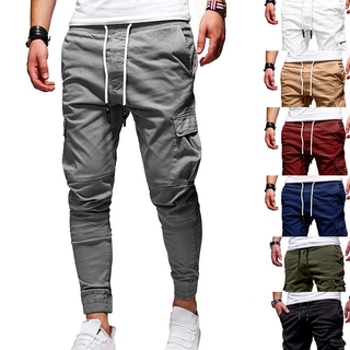 Hombres Casual pantalones deportivos masculino Harem lápiz pantalones talla S-3XL