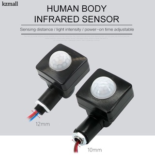 Mini Sensor Infrarrojo De Cuerpo Humano Ultrafino Interruptor LED Luz De Inundación PIR Movimiento Ajustable kzmall