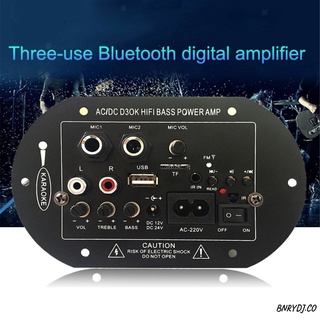 BNRYDJ 8 "/10 " Placa Amplificadora Compatible Con Bluetooth USB FM TF Subwoofer Monophone Con Mando A Distancia