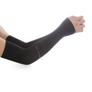 1 par de mangas de enfriamiento de brazo Uni brazo de protección UV mangas de brazo para hombres y mujeres, para correr, ciclismo, senderismo, Golf (negro)